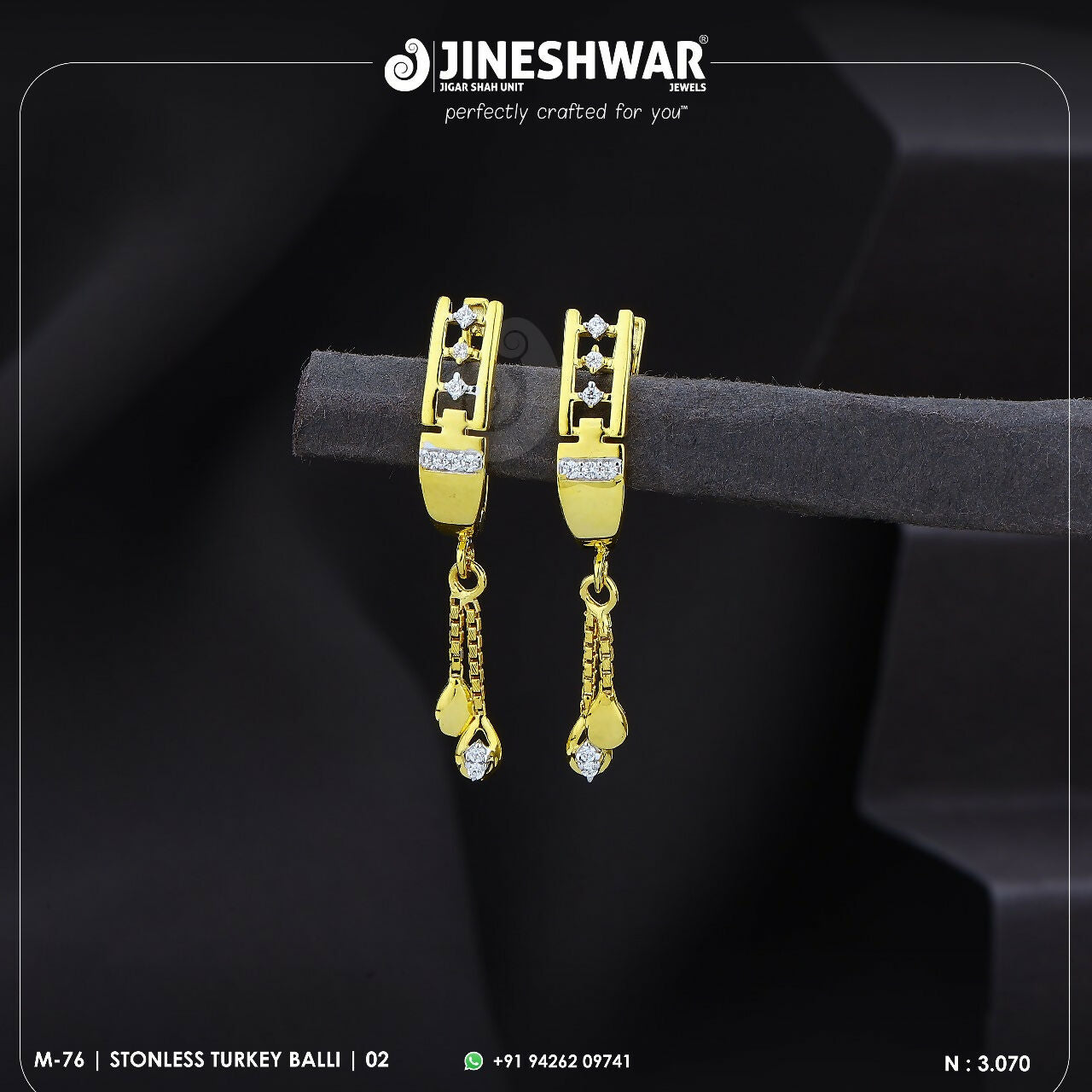 18kt Stonless Turkey Bali Sarafa Bazar India