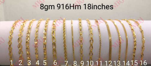 22kt Gold Chains Sarafa Bazar India