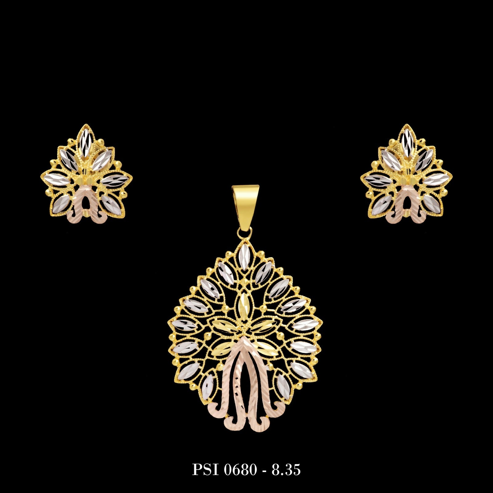 Plain Casting Pendant Set Sarafa Bazar India