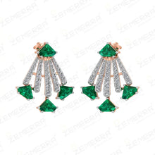 Signature 14K Gold Diamond Peacock Fan Pendant Set Sarafa Bazar India