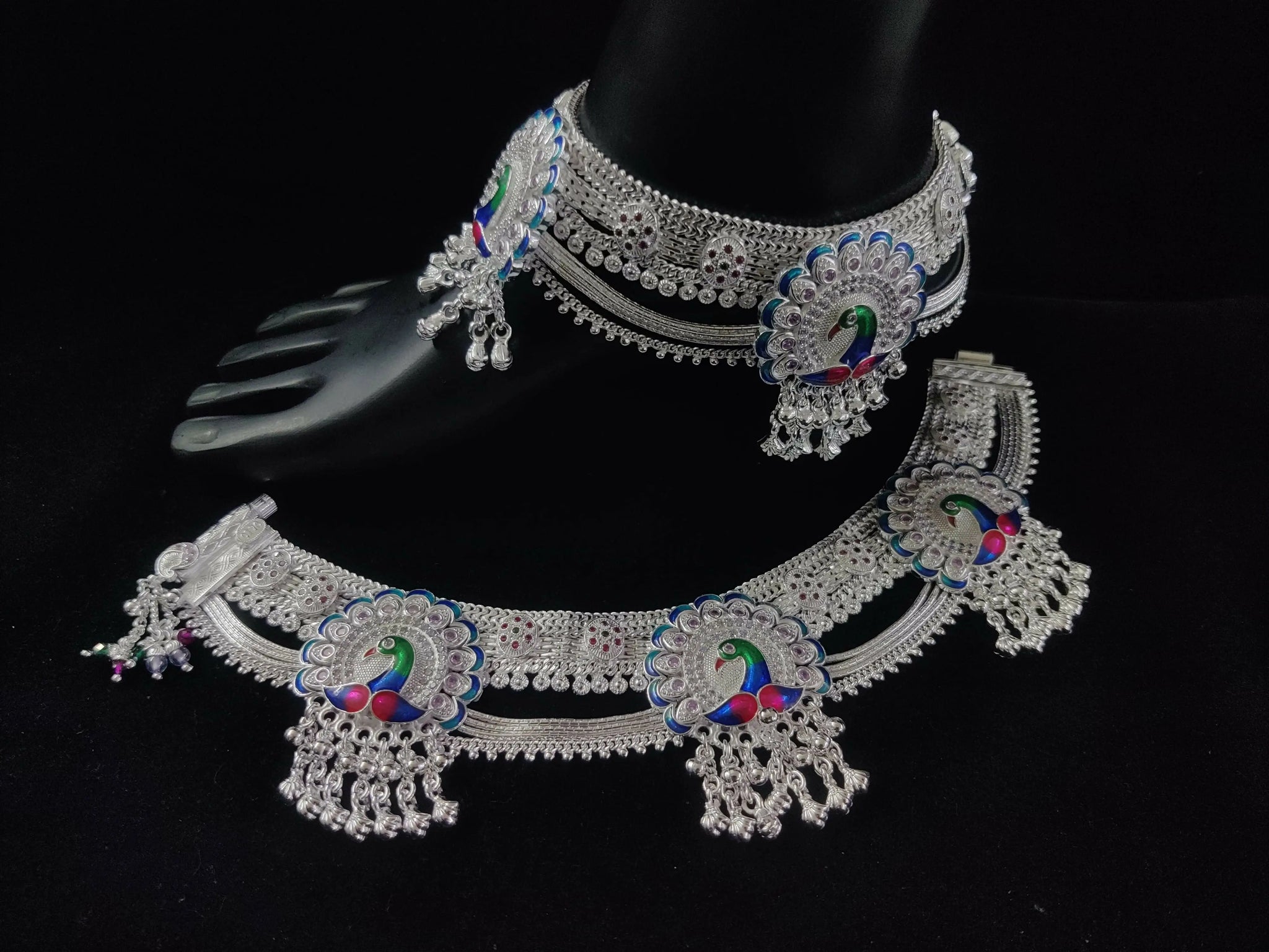 Silver Anklet Sarafa Bazar India