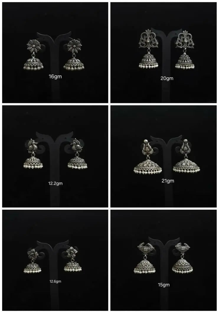 Silver Antique Jhumki Sarafa Bazar India