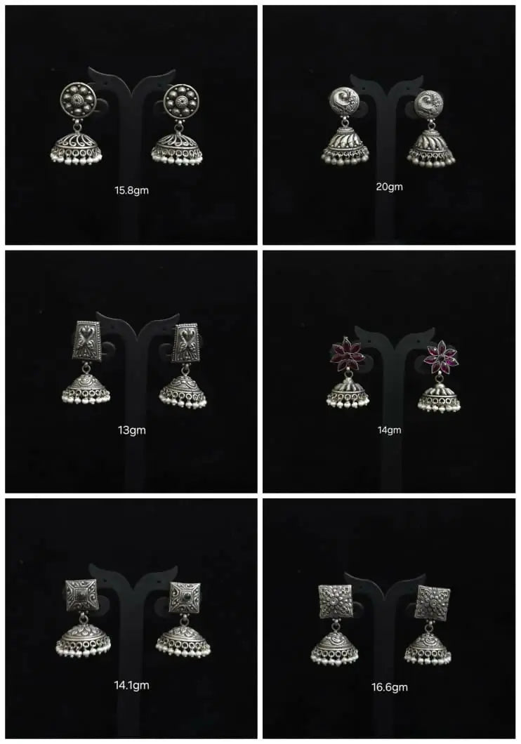 Silver Antique Jhumki Sarafa Bazar India