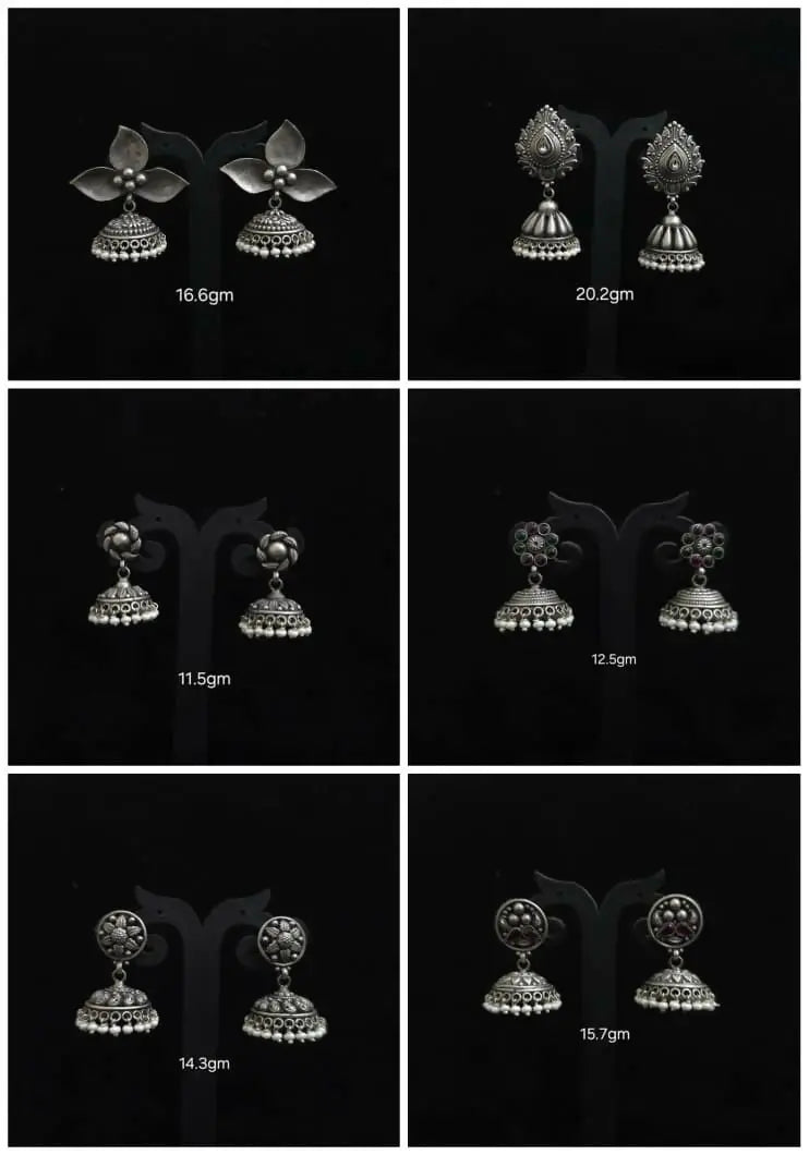 Silver Antique Jhumki Sarafa Bazar India