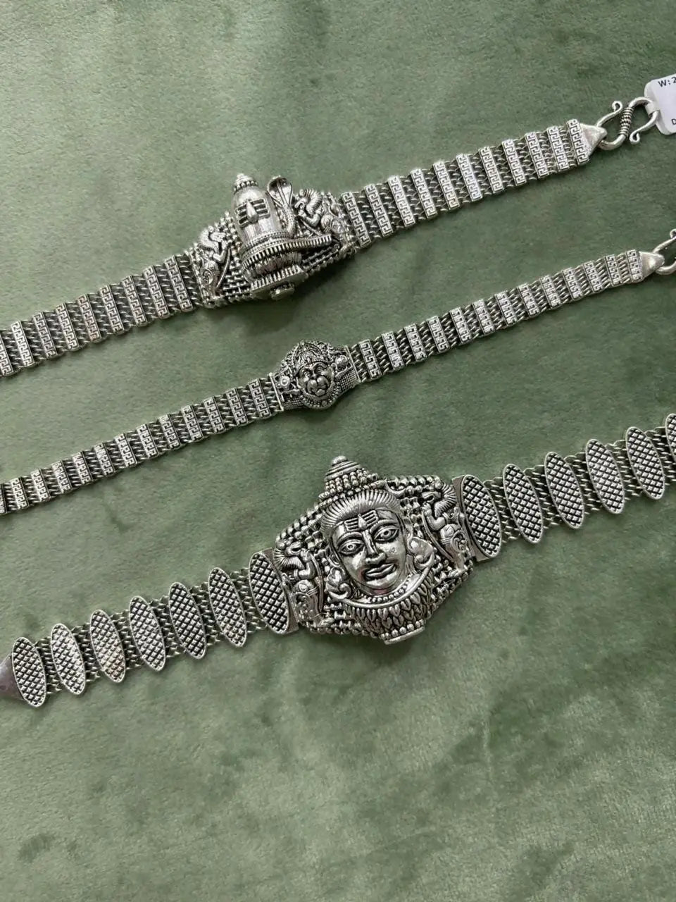 Silver Antique Temple Bracelets Sarafa Bazar India