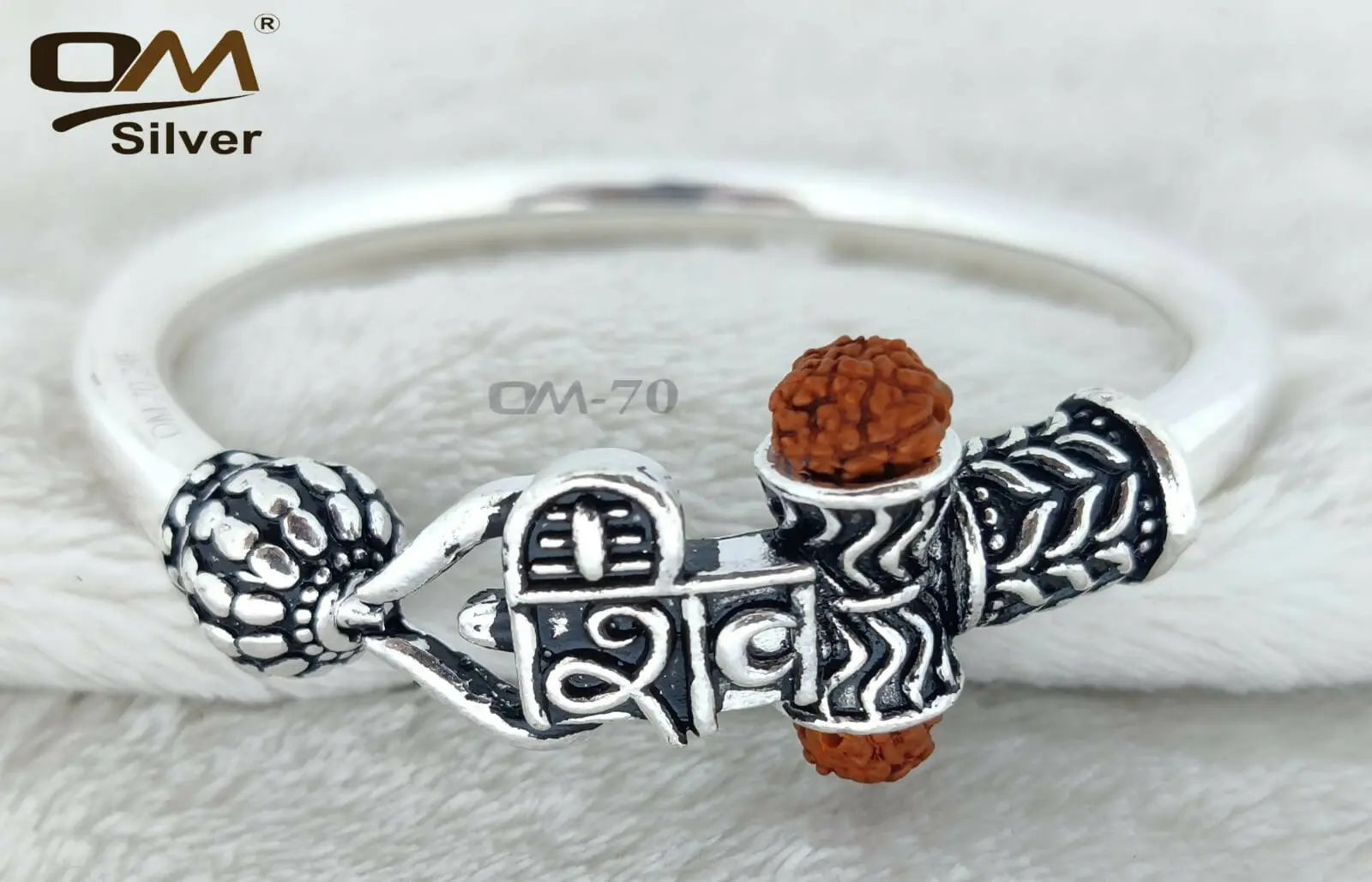 Silver Rudraksha Kada Sarafa Bazar India