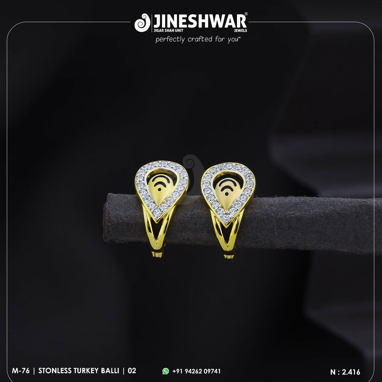 18kt Stonless Turkey Bali Sarafa Bazar India