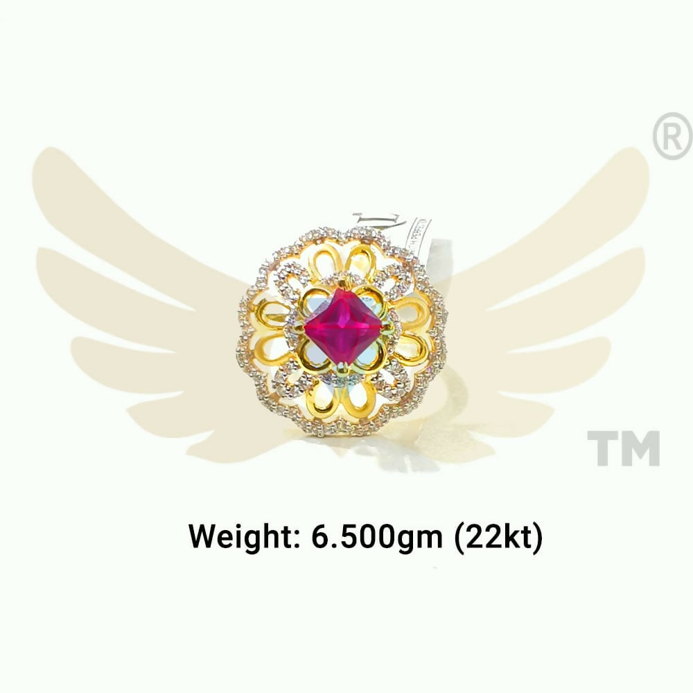 22kt CZ Ladies Ring Sarafa Bazar India