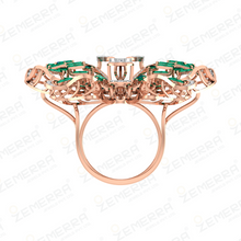 Lavish 14K Gold Diamond Butterfly Shape Ring Design Sarafa Bazar India