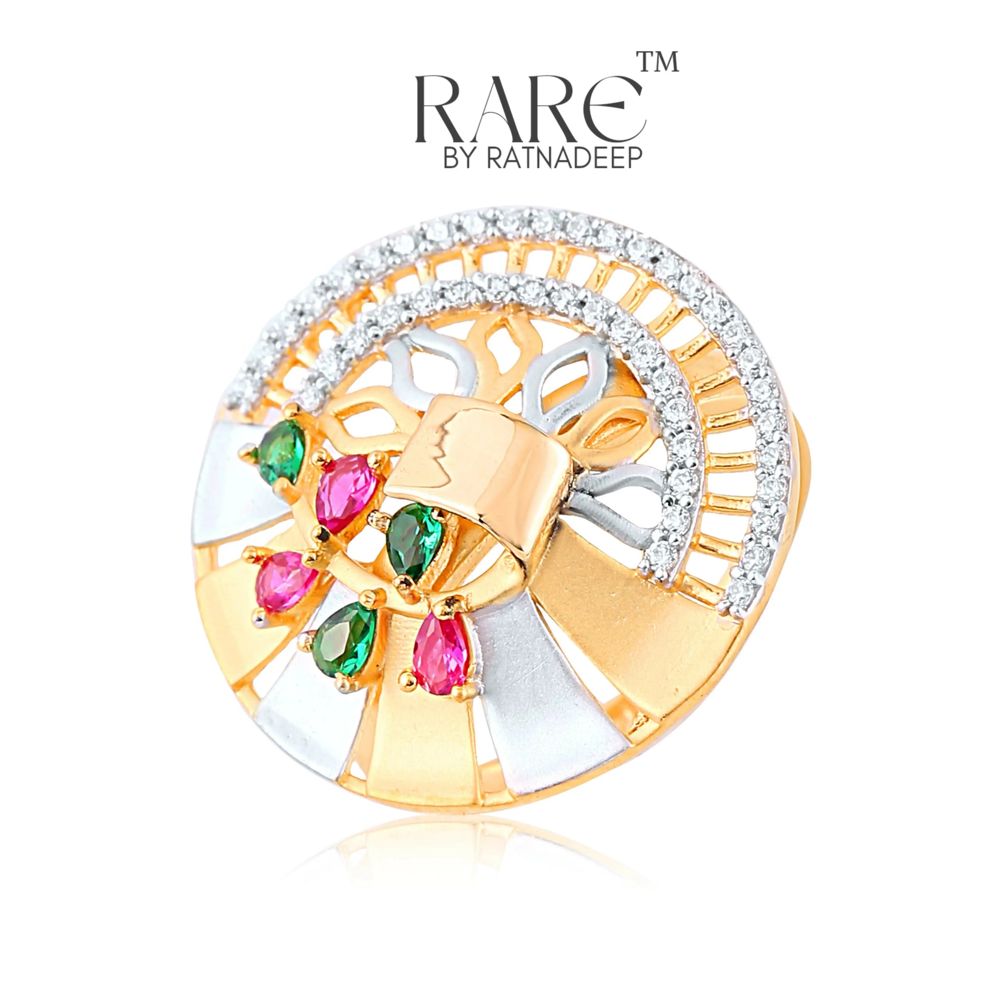 Solatire CZ Ladies Rings Sarafa Bazar India