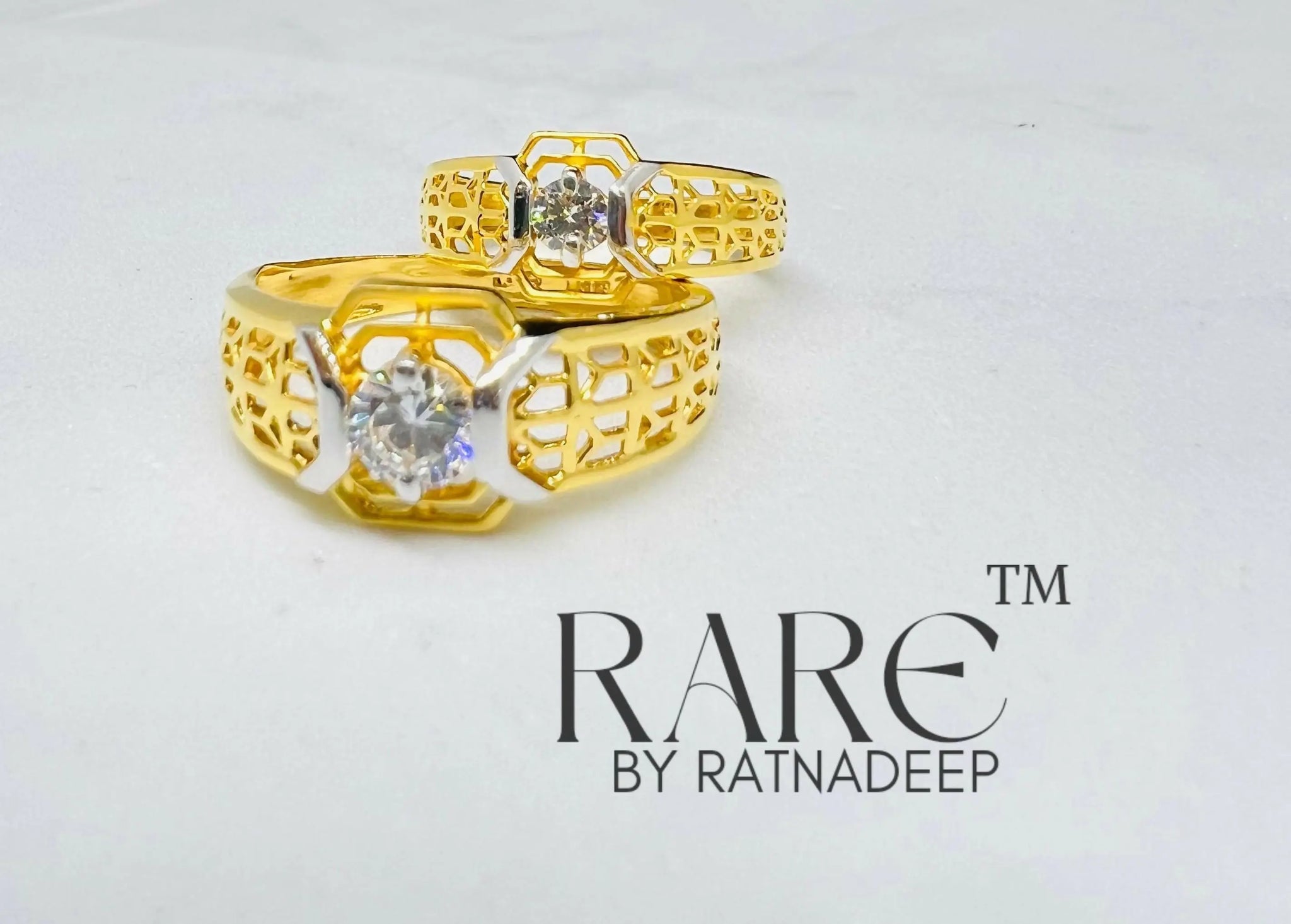 Solitaire Couple Ring Sarafa Bazar India