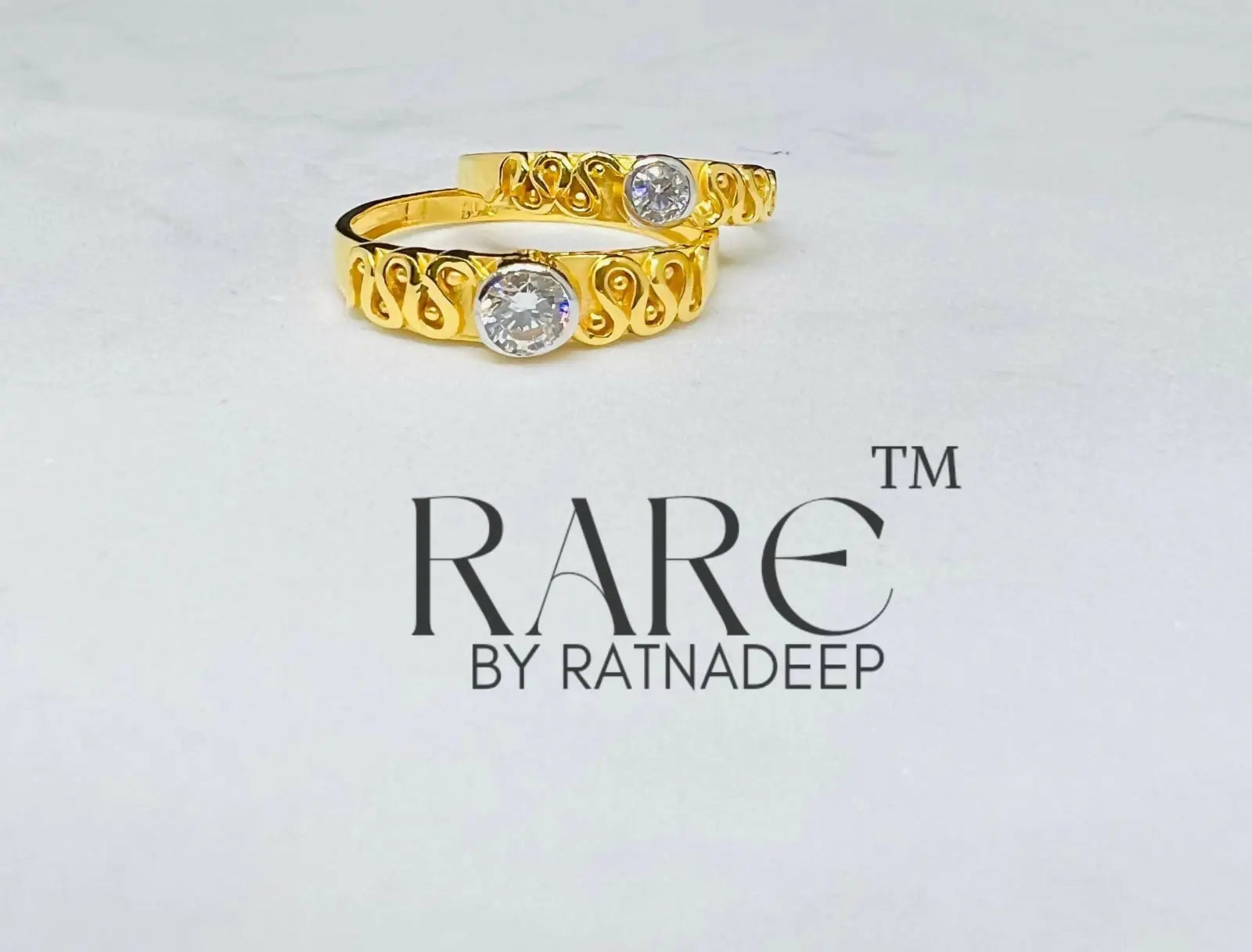 Solitaire Couple Ring Sarafa Bazar India