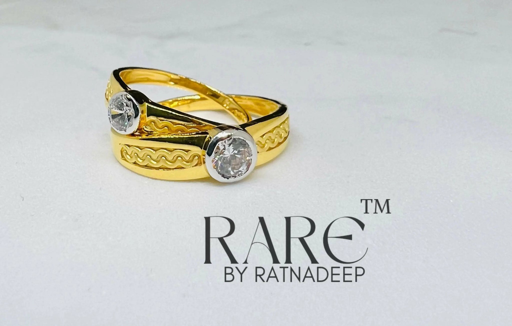 Solitaire Couple Ring Sarafa Bazar India