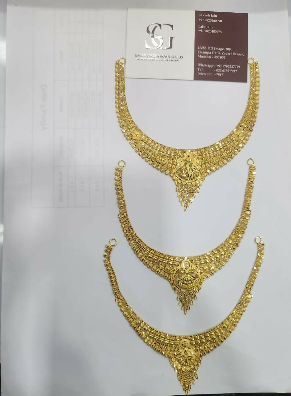 Gold Necklace Sarafa Bazar India