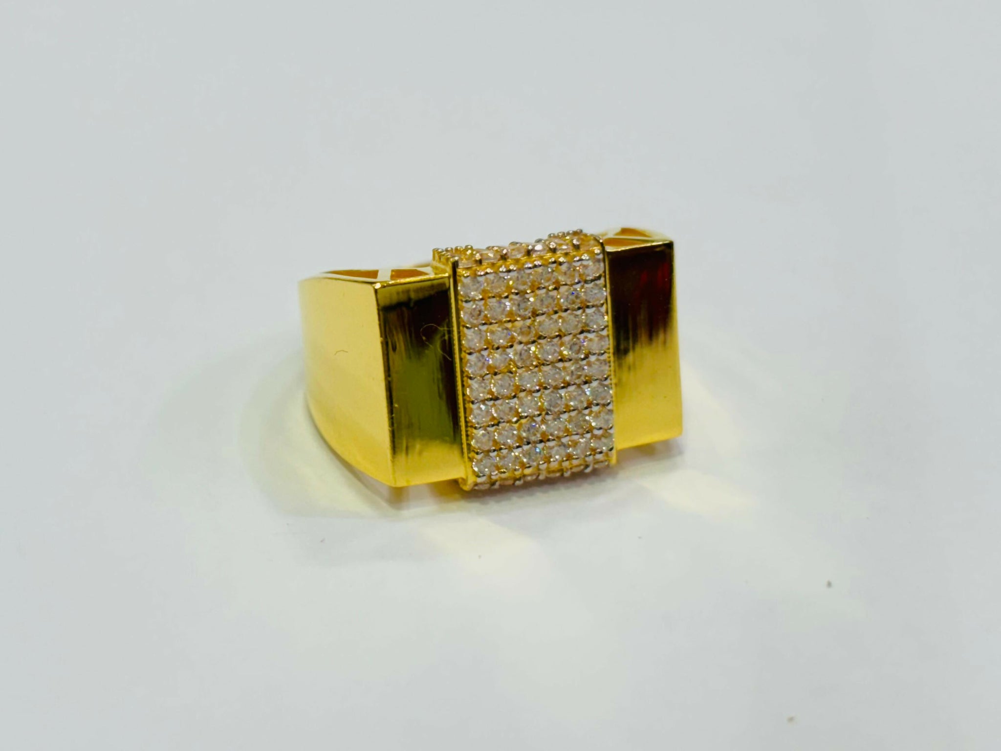 22kt Paper Casting Gents Ring Sarafa Bazar India