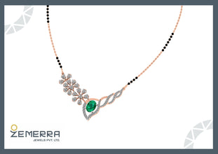 Stylish 14K Diamond Mangalsutra for Brides Sarafa Bazar India