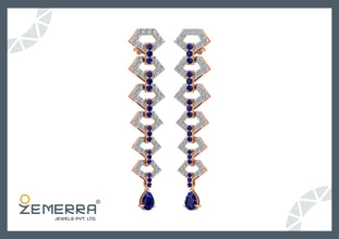 Stylish 14K Gold Diamond Dangler Earring For Women Sarafa Bazar India