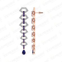 Stylish 14K Gold Diamond Dangler Earring For Women Sarafa Bazar India
