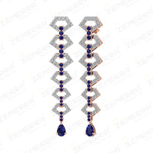 Stylish 14K Gold Diamond Dangler Earring For Women Sarafa Bazar India