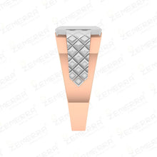 Stylish 14K Rose Gold Diamond Engagement Ring for Men Sarafa Bazar India