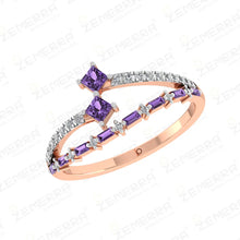 Stylish 14K Rose Gold Diamond Wrap Ring For Women Sarafa Bazar India