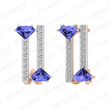 Stylish Nutural Diamond J-Shaped Bali in 14K Gold Sarafa Bazar India