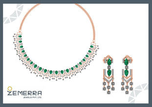 Stylish14K Gold Diamond Necklace Designs Sarafa Bazar India