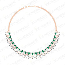 Stylish14K Gold Diamond Necklace Designs Sarafa Bazar India