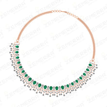 Stylish14K Gold Diamond Necklace Designs Sarafa Bazar India