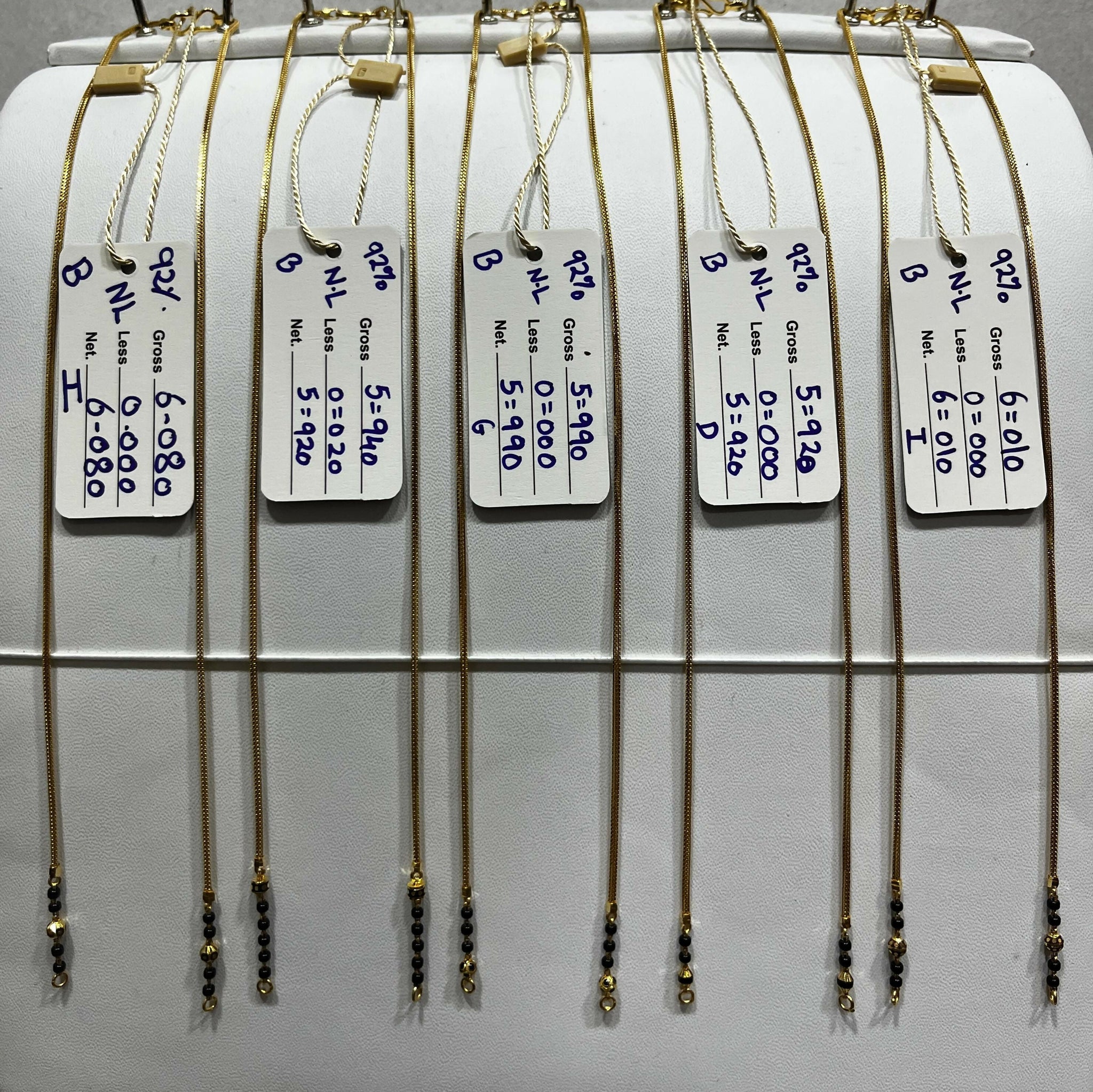 Gold Mangalsutra Chains Sarafa Bazar India