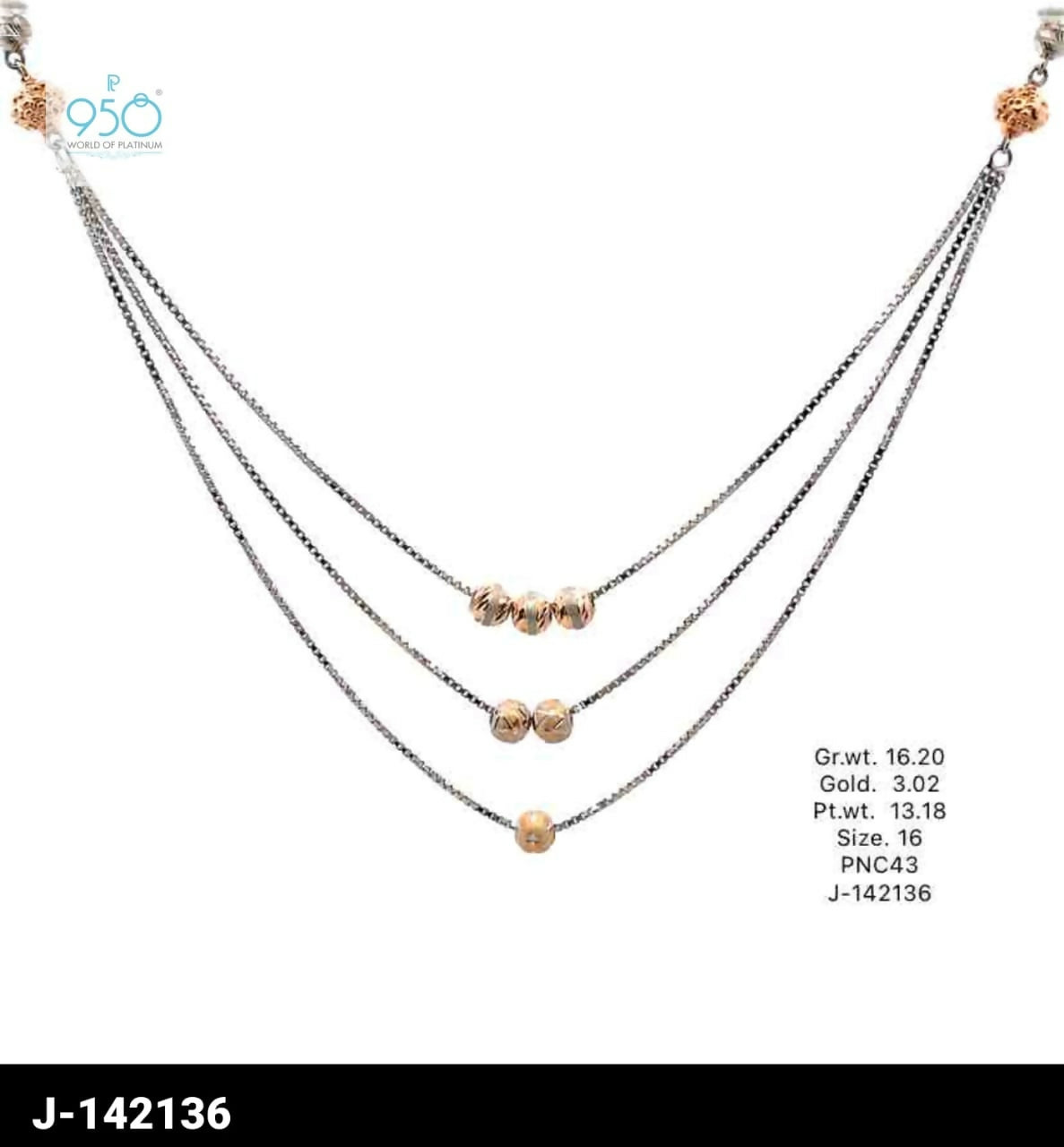 Platinum Ladies Chain 10