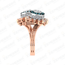 14K Rose Gold Diamond Engagement Rings Sarafa Bazar India