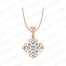 14k Gold Diamond Unique Pendent Set Sarafa Bazar India