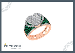 Luxury 14K Gold Diamond Rings for Women Sarafa Bazar India