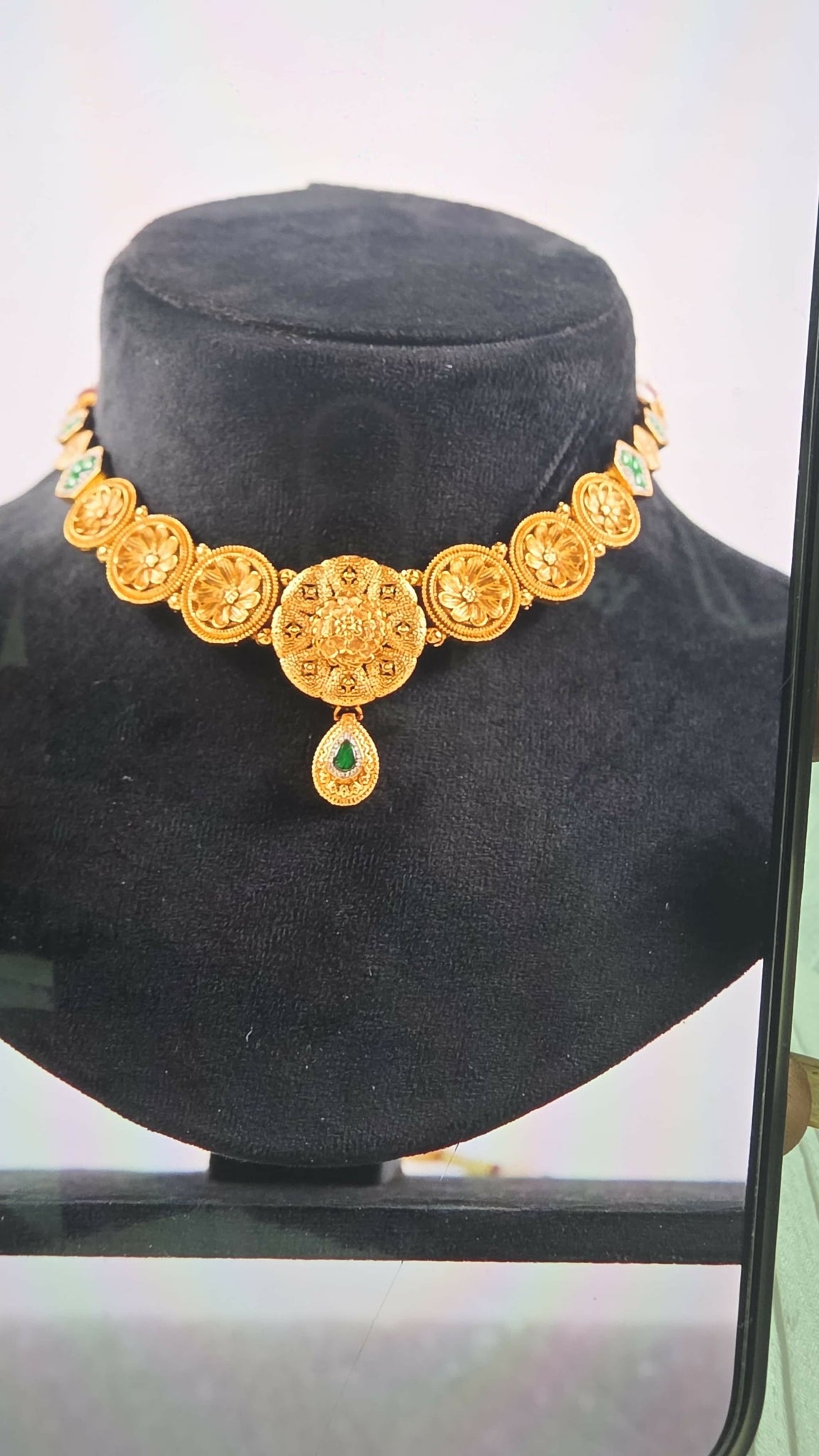 Silver Gold Plated Necklace Sarafa Bazar India