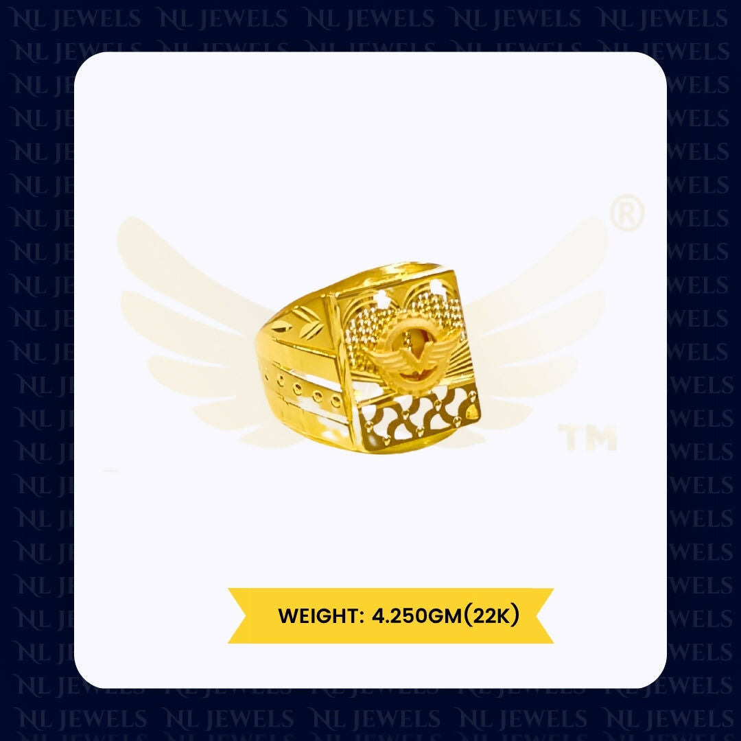 22kt Handmade Gents Ring Sarafa Bazar India