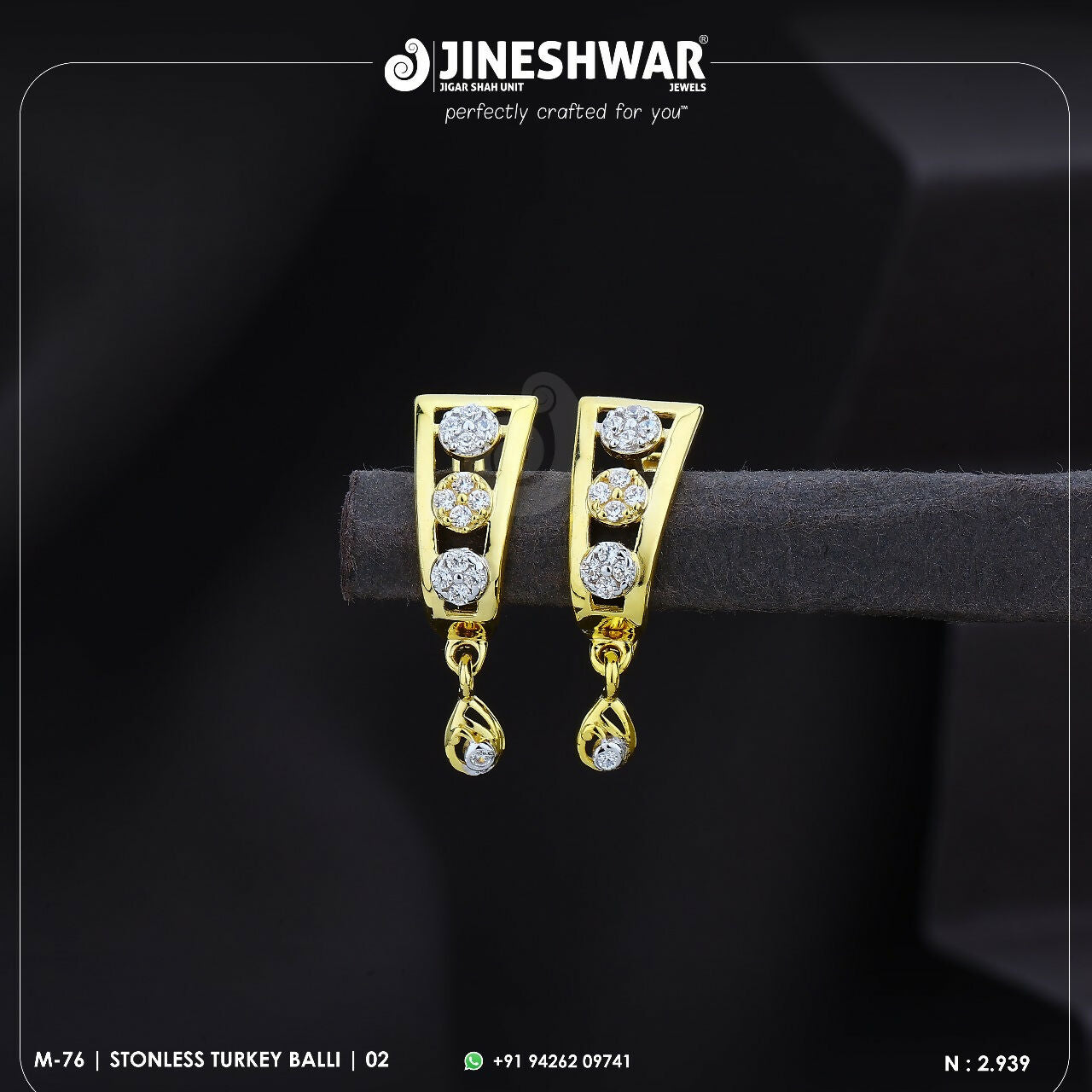 18kt Stonless Turkey Bali Sarafa Bazar India