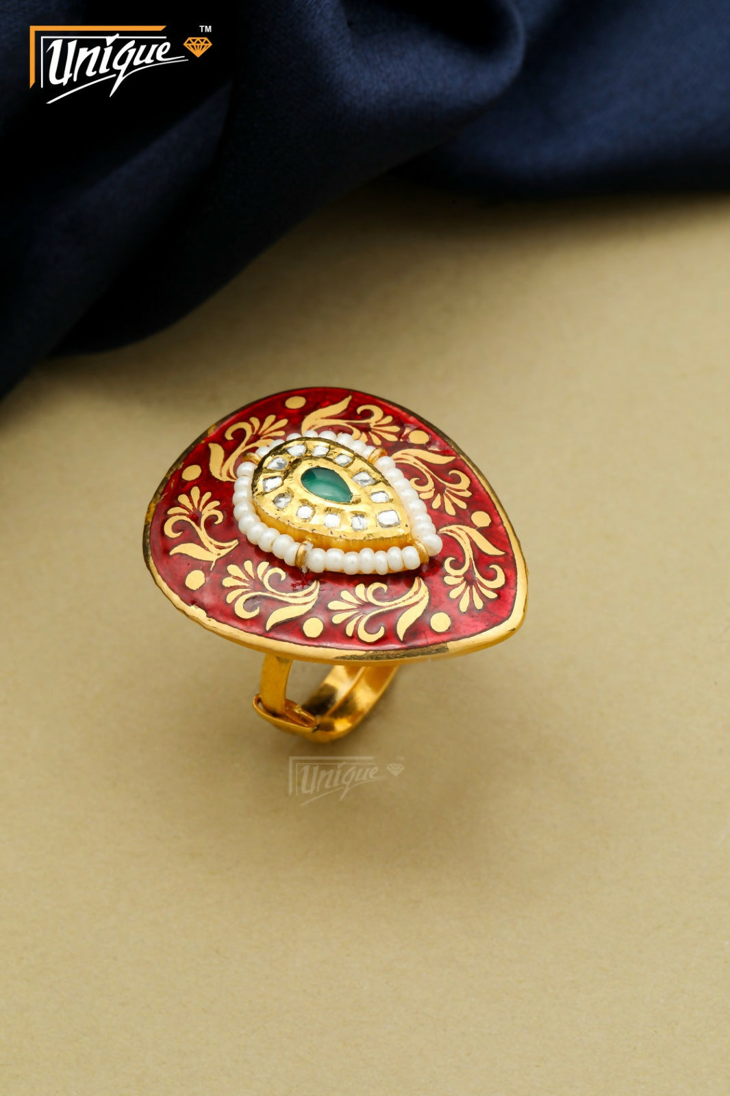 Fusion Antique Ladies Ring Sarafa Bazar India