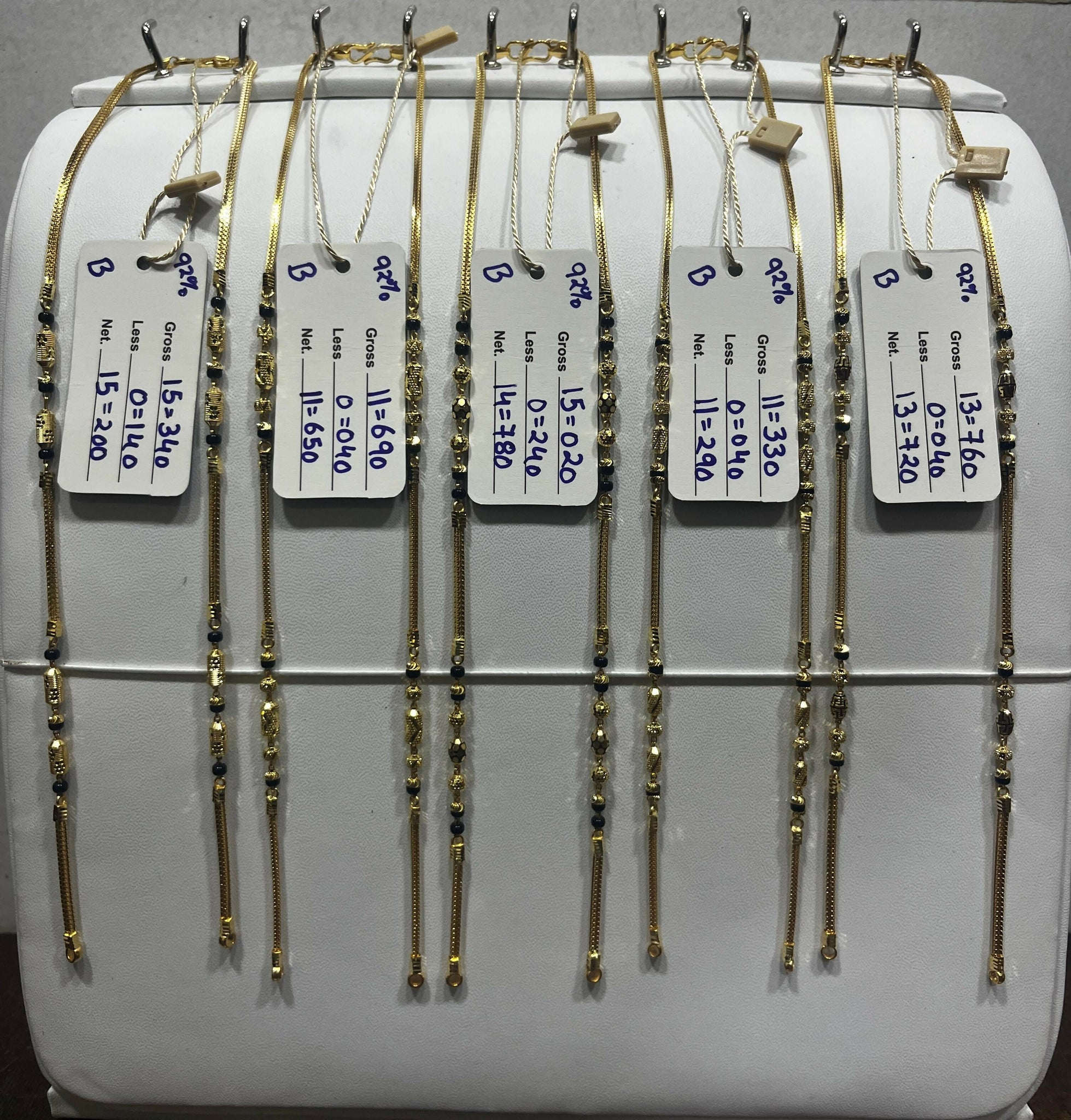 Gold Mangalsutra Chains Sarafa Bazar India