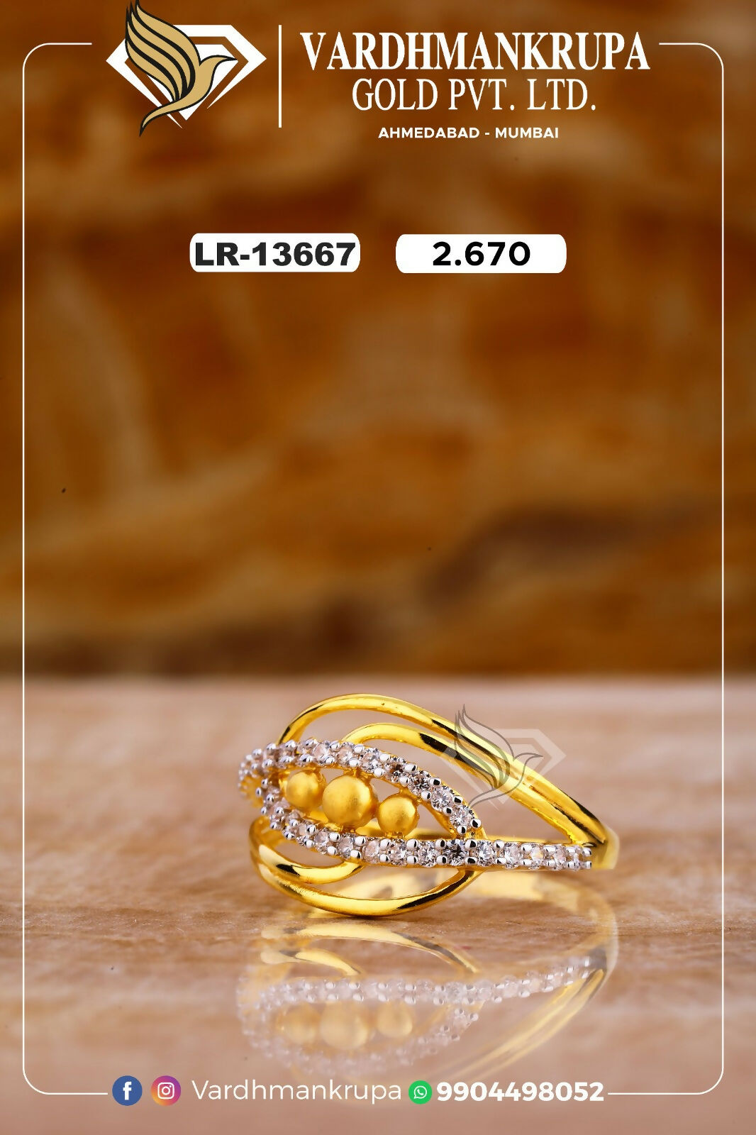 CZ Ladies Ring Sarafa Bazar India