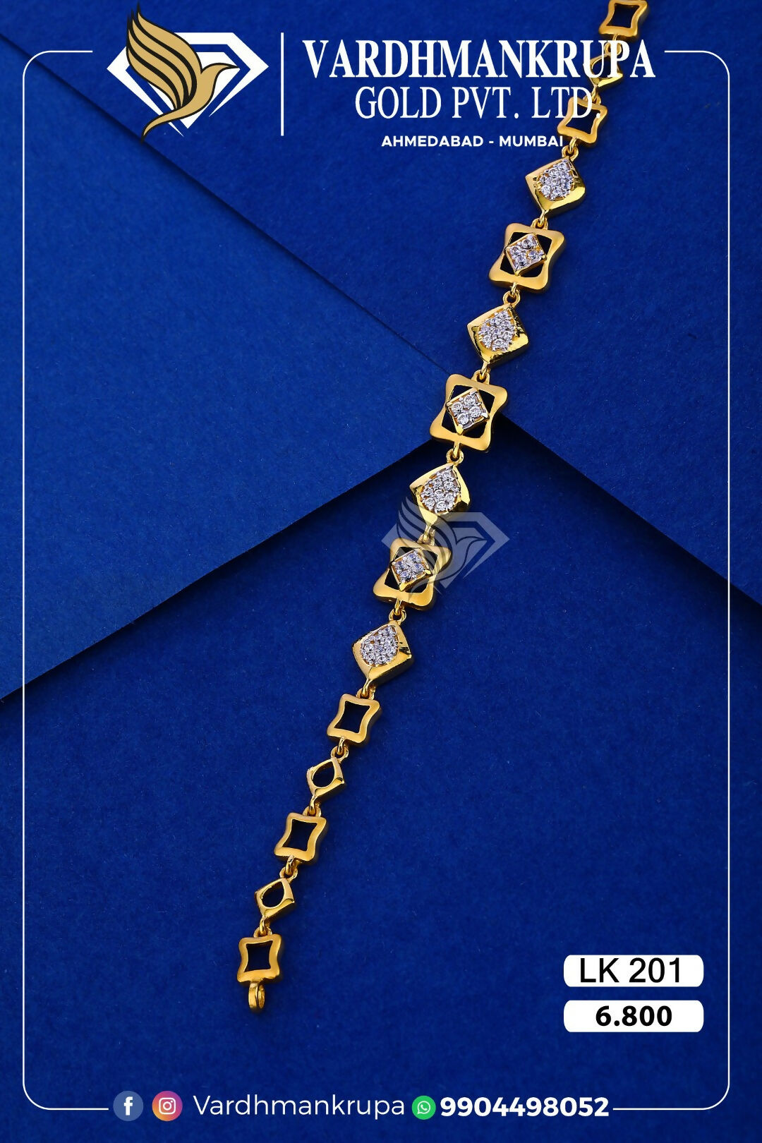 CZ Ladies Bracelet Sarafa Bazar India