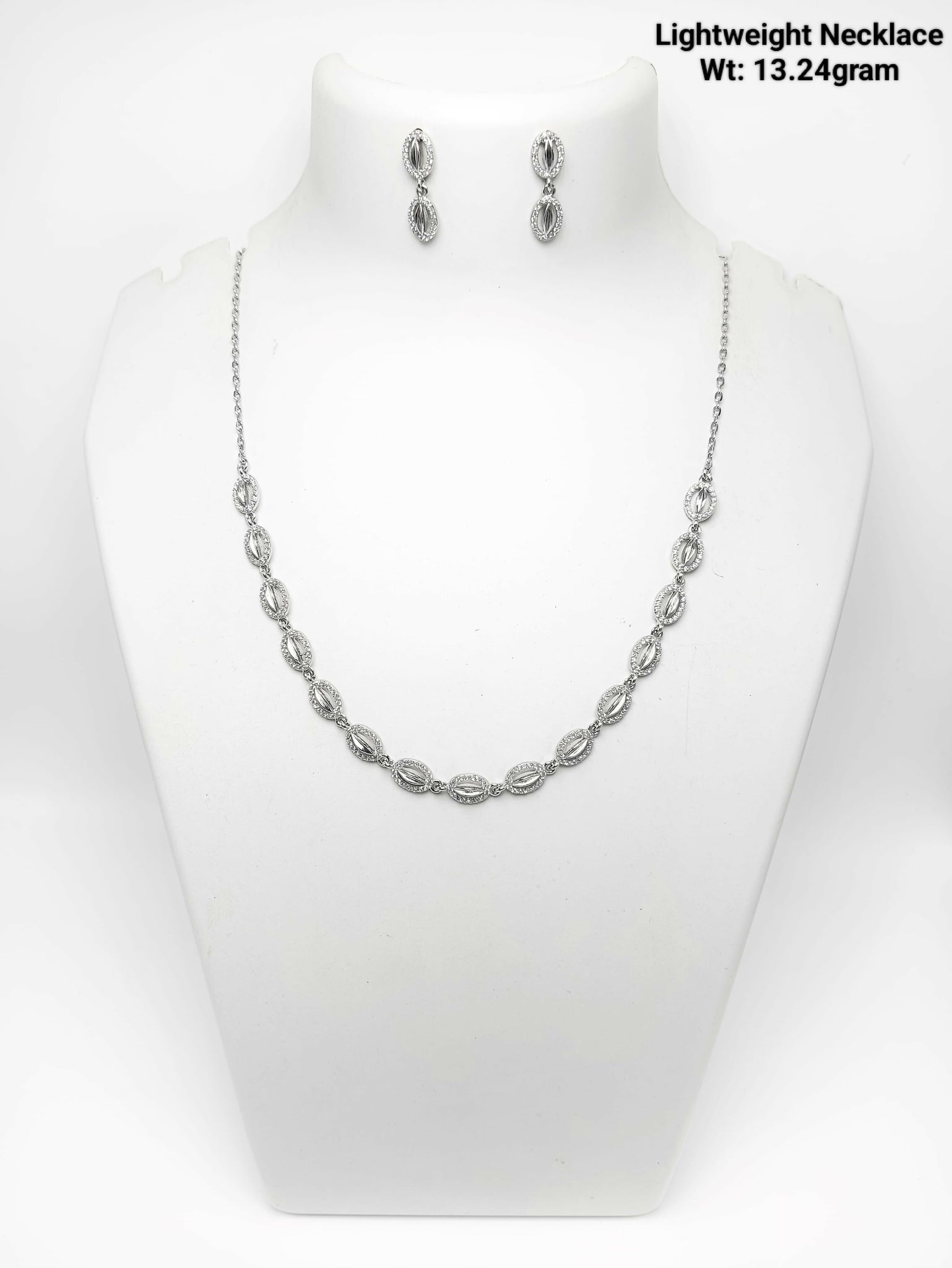 925 Silver Lightweight Necklace Sarafa Bazar India