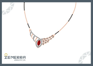 Timeless 14K Diamond Mangalsutra Necklace Sarafa Bazar India