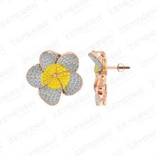 Timeless 14K Rose Gold Floral Design Diamond Necklace Set Sarafa Bazar India