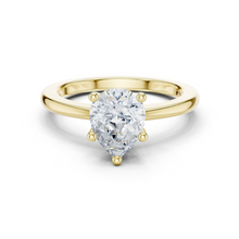 Pear Cut lab Grown Diamond Women's Ring 9KT Gold Sarafa Bazar India