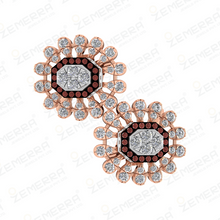 14K Gold Diamond Cocktail Ring a Double Floral Design Sarafa Bazar India