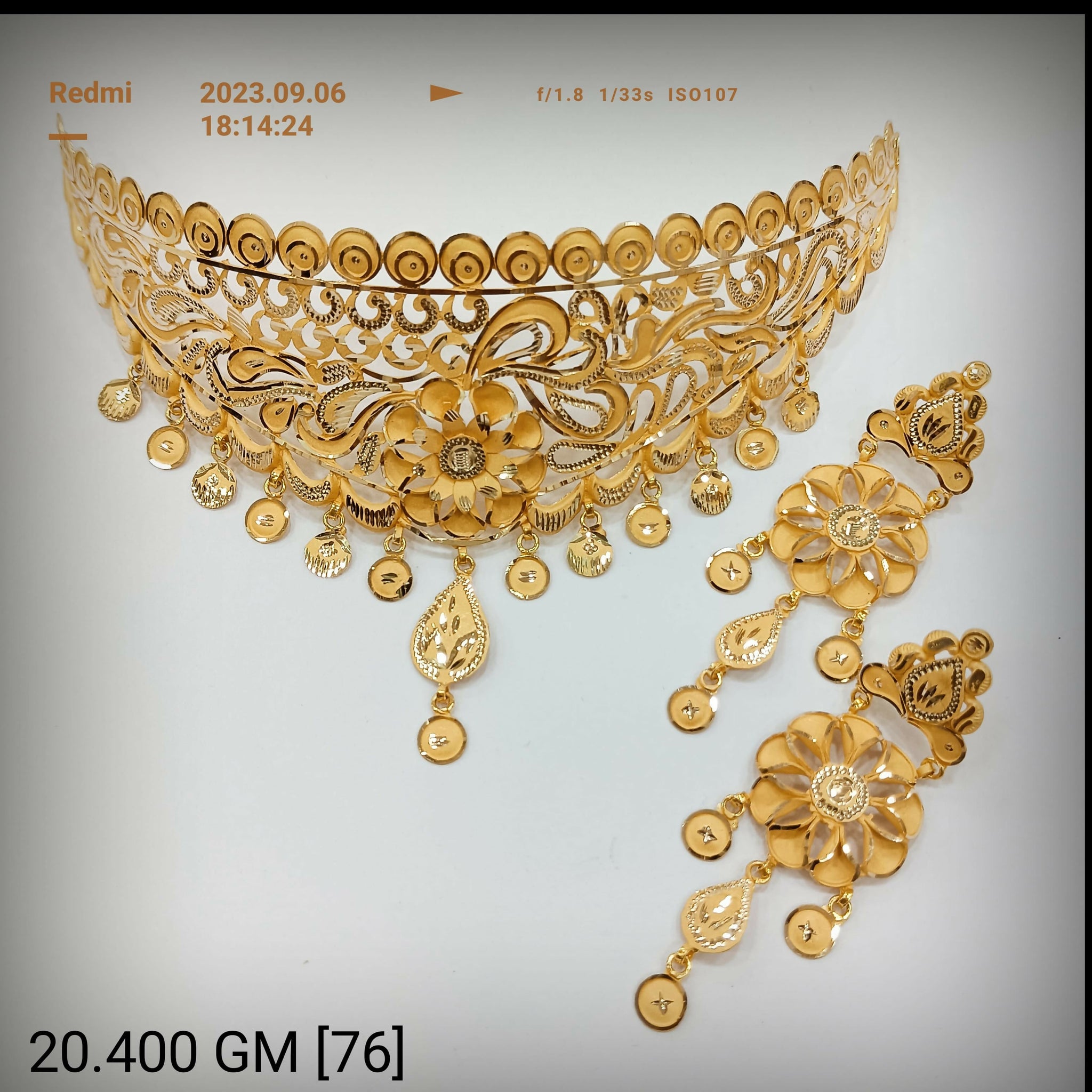 18kt Gold Choker Sarafa Bazar India