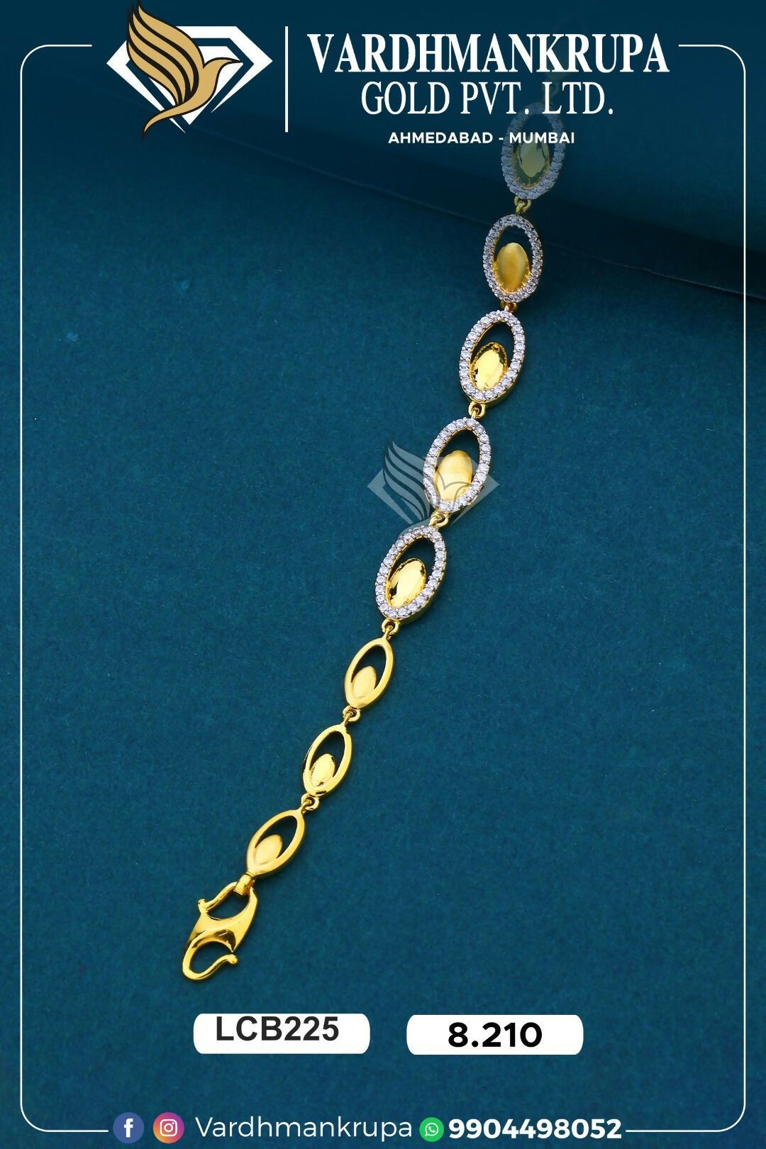 CZ Ladies Bracelet Sarafa Bazar India