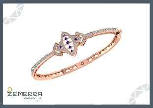 Trending 14K Rose Gold Diamond Marquise Shape Bracelets Sarafa Bazar India
