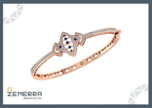Trending 14K Rose Gold Diamond Marquise Shape Bracelets Sarafa Bazar India